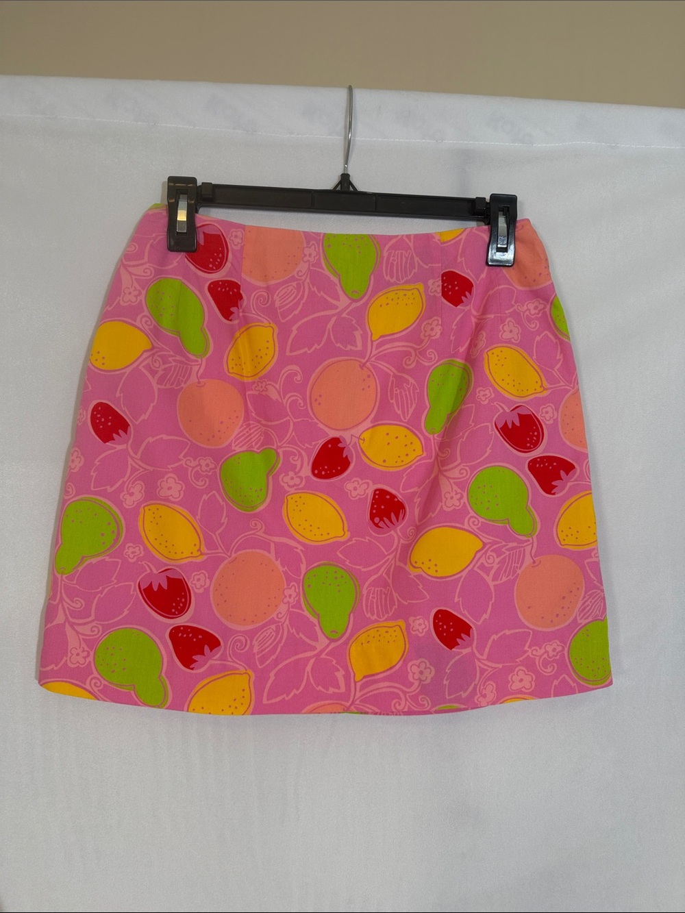 Vintage Lilly Pulitzer Skirt Size 6 Pink Colorful Fruit Print - Picture 1 of 8
